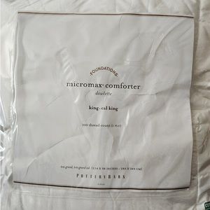 Pottery Barn Micromax White Comforter King/Cal King.